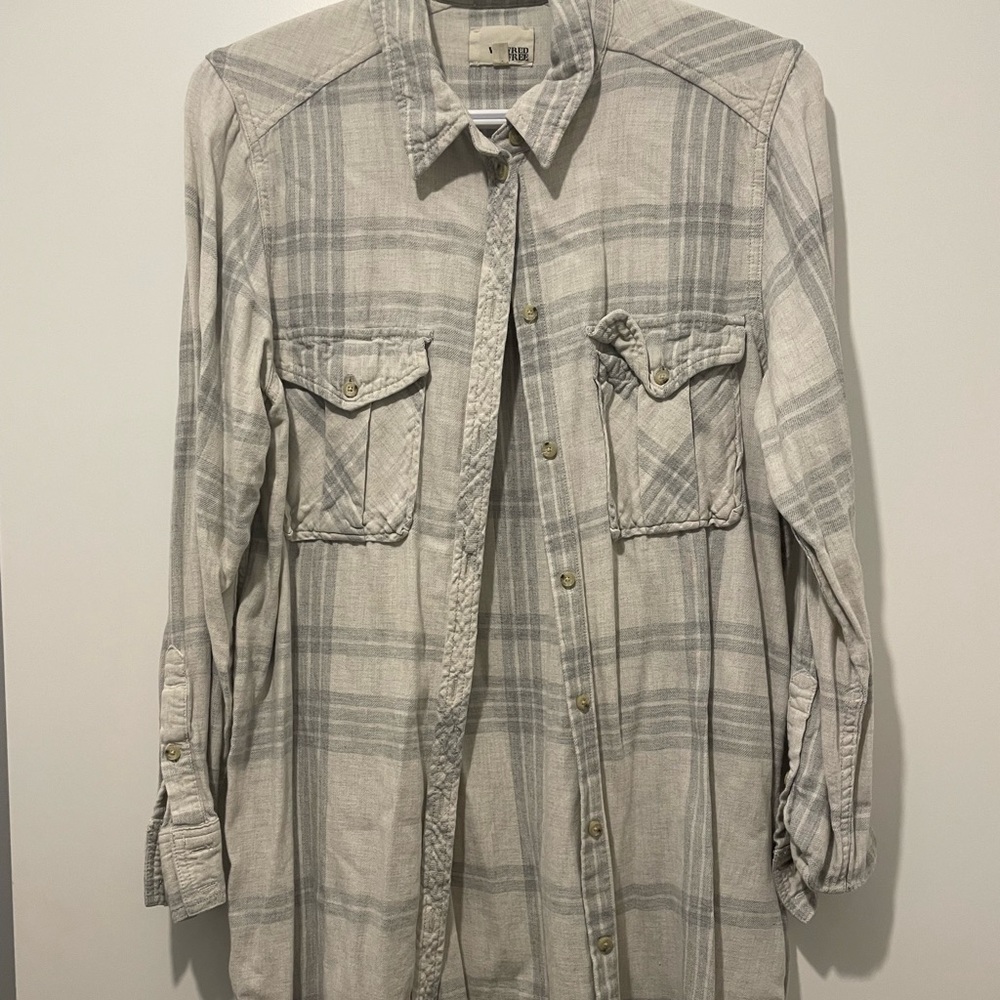 wilfred free long plaid shirt